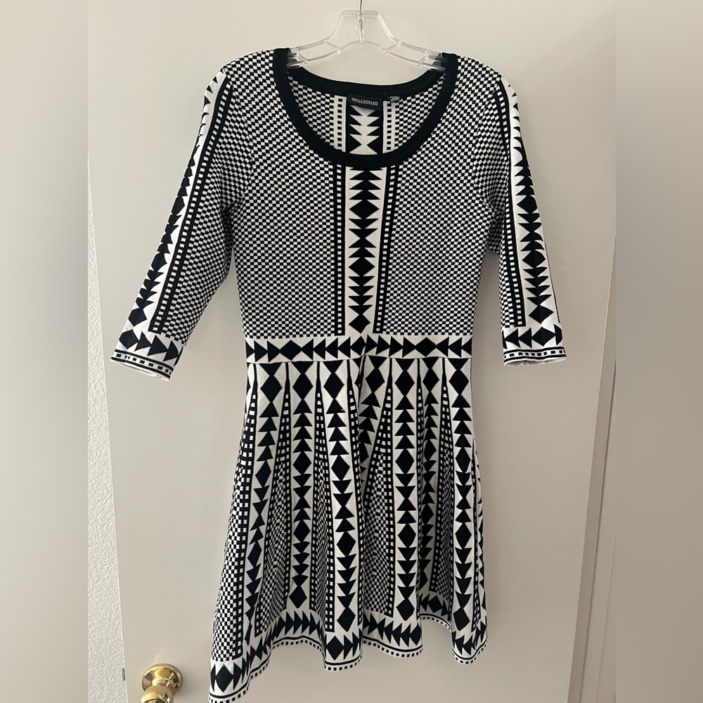 Nina Leonard knit dress size large a-line